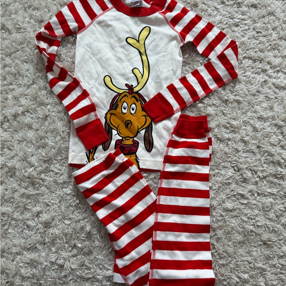 Hanna Andersson Kids Red and White Striped One Piece Pajamas